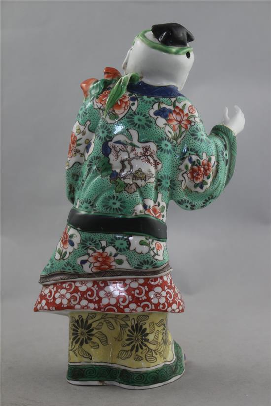 A Samson famille verte figure of Shou Lao, 25cm